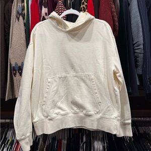 American Eagle Outfitters Men's Off-White Hoodie